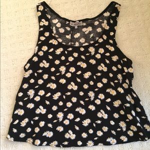 Black top with flowers